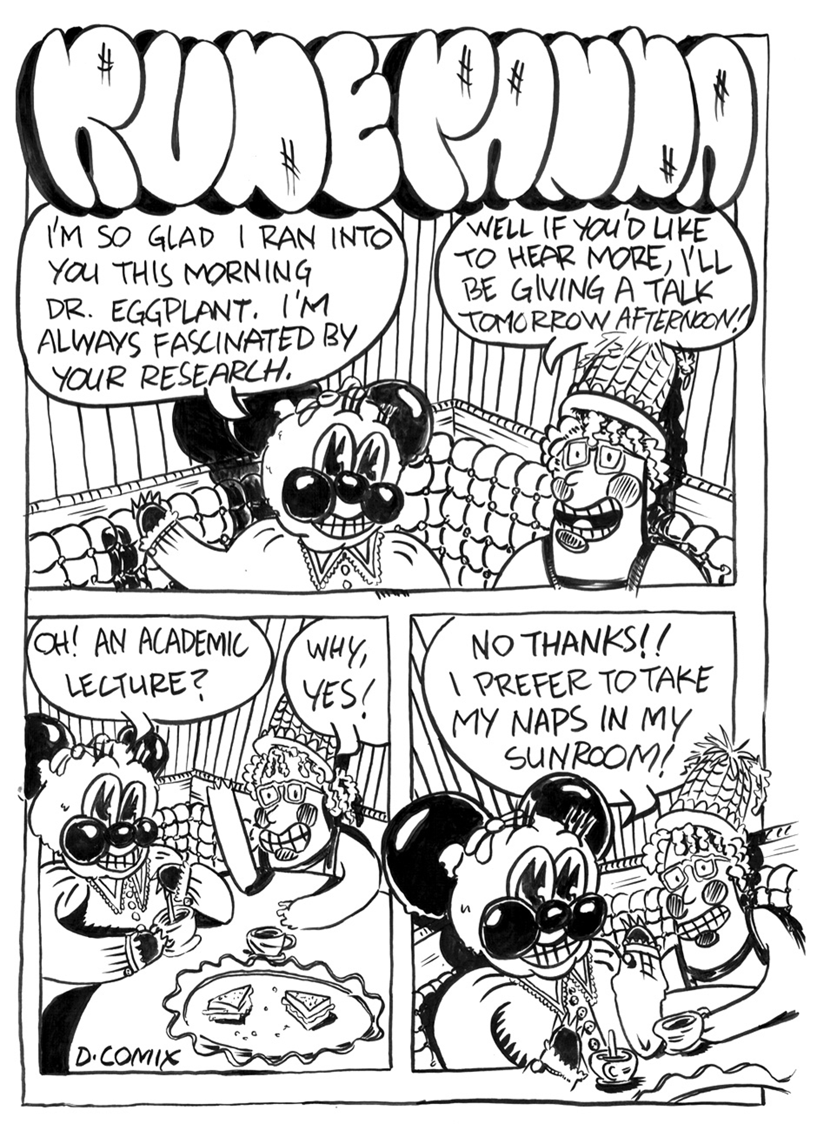 3 panel cartoon. 1st panel 