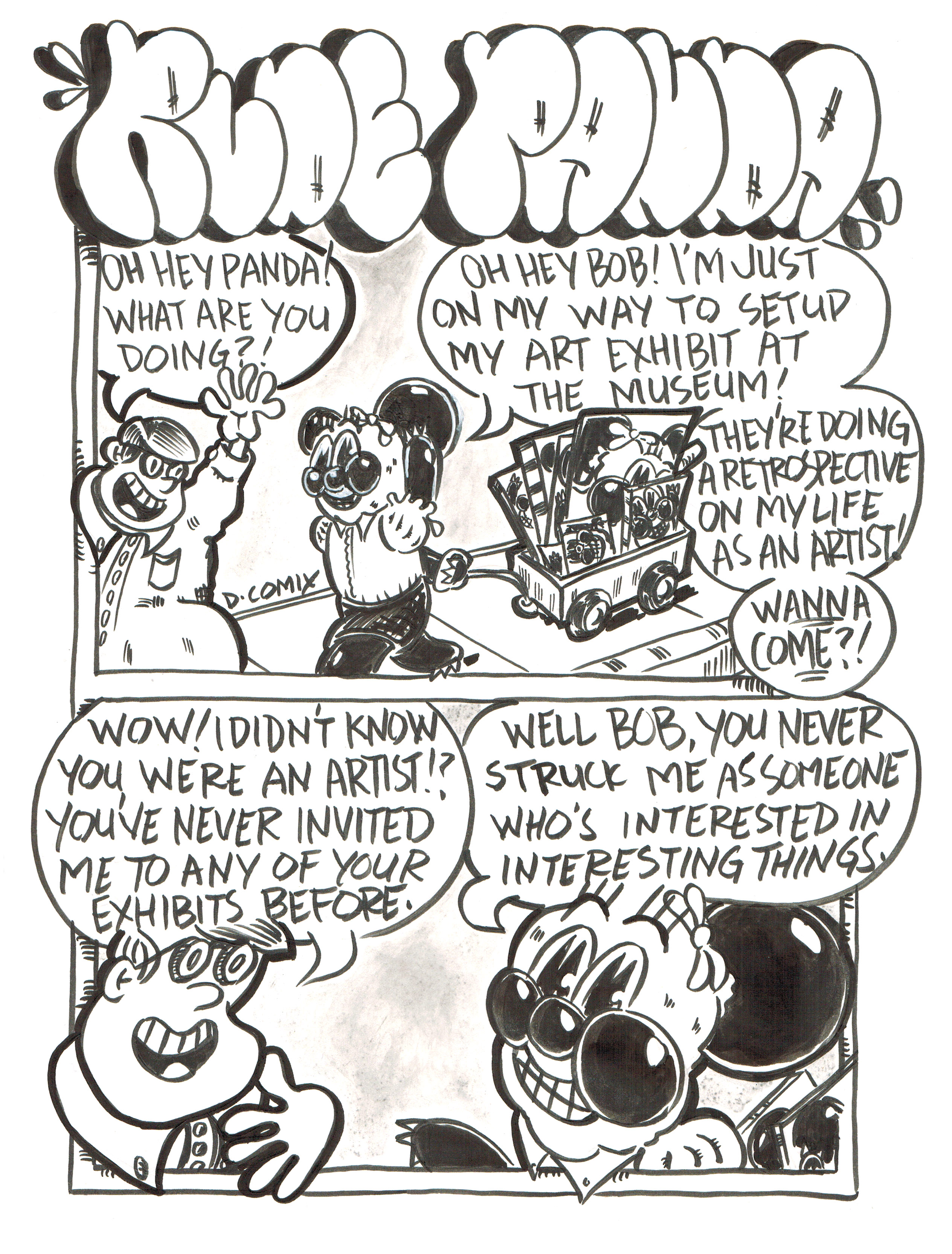 2 panel cartoon. 1st panel 