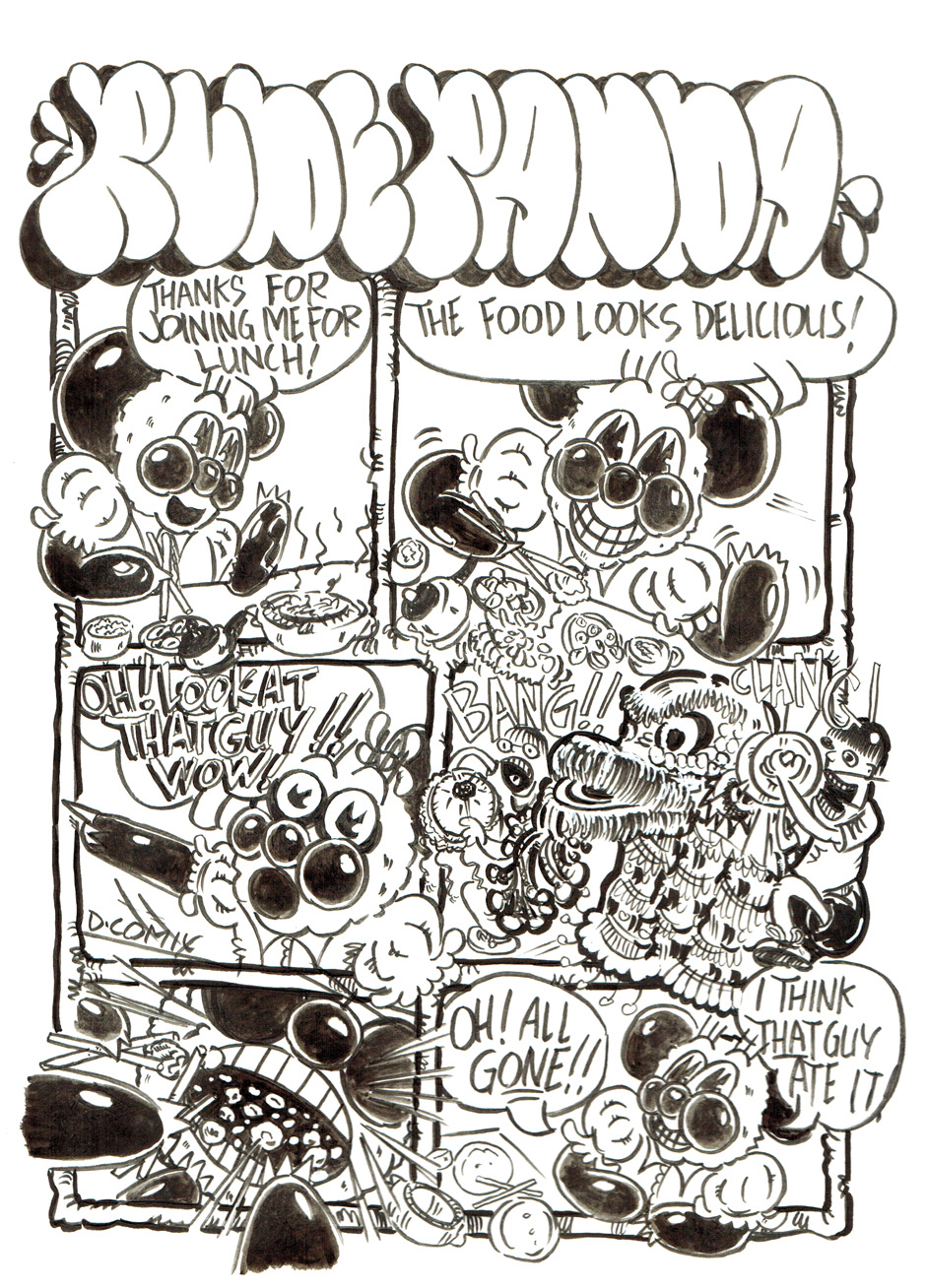 2 panel cartoon. 1st panel 
