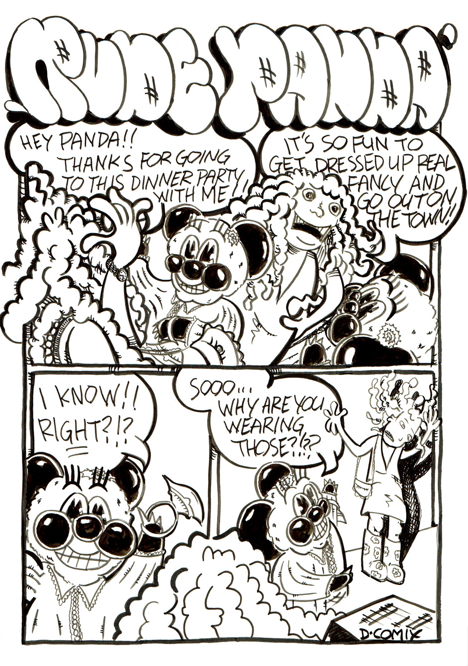 2 panel cartoon. 1st panel 