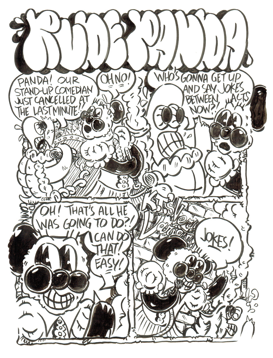 2 panel cartoon. 1st panel 